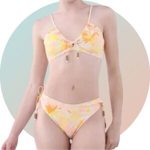 No Boundaries Women’s Two-Piece Shirred Bikini Swimsuit Size XXS (00)